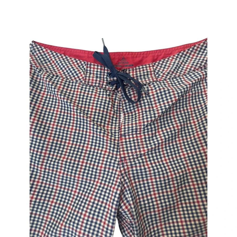 Mens Prana Check Plaid‎ UPF 50+ Board Swim Shorts Trunks 30 8
